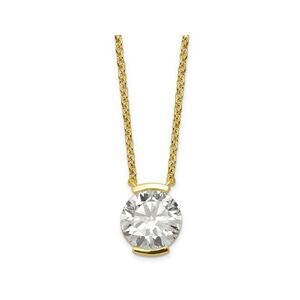 1.00 Carat (ctw VS,F) Lab-Grown Diamond Solitaire Necklace 14K Yellow Gold